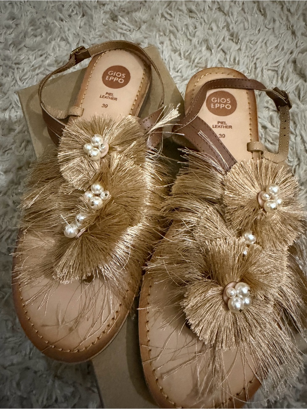 Tassel Pearl Embellished Women's Sandals
